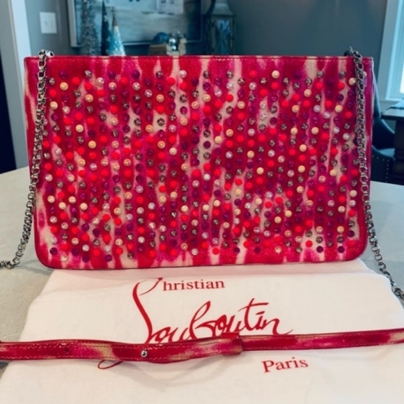 CHRISTIAN LOUBOUTIN Crossbody Shoulder/Clutch Bag Pink - Picture 15 of 15